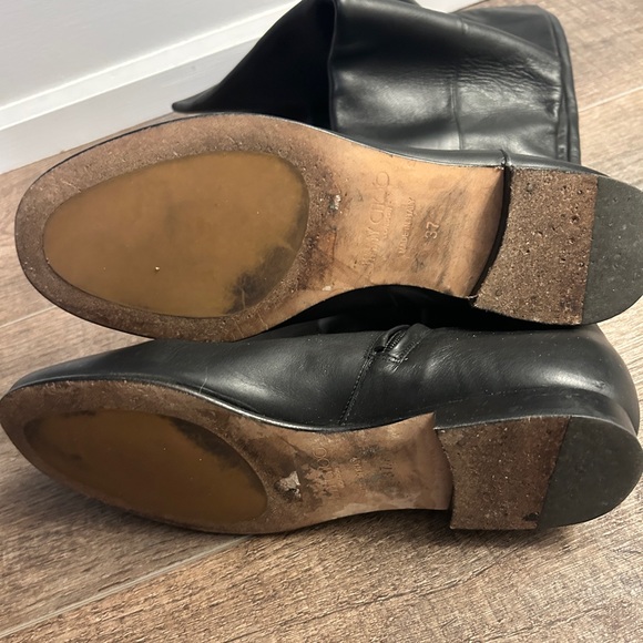 JIMMY CHOO | Black Leather Boots in size 37 or US 7. - Picture 4 of 8